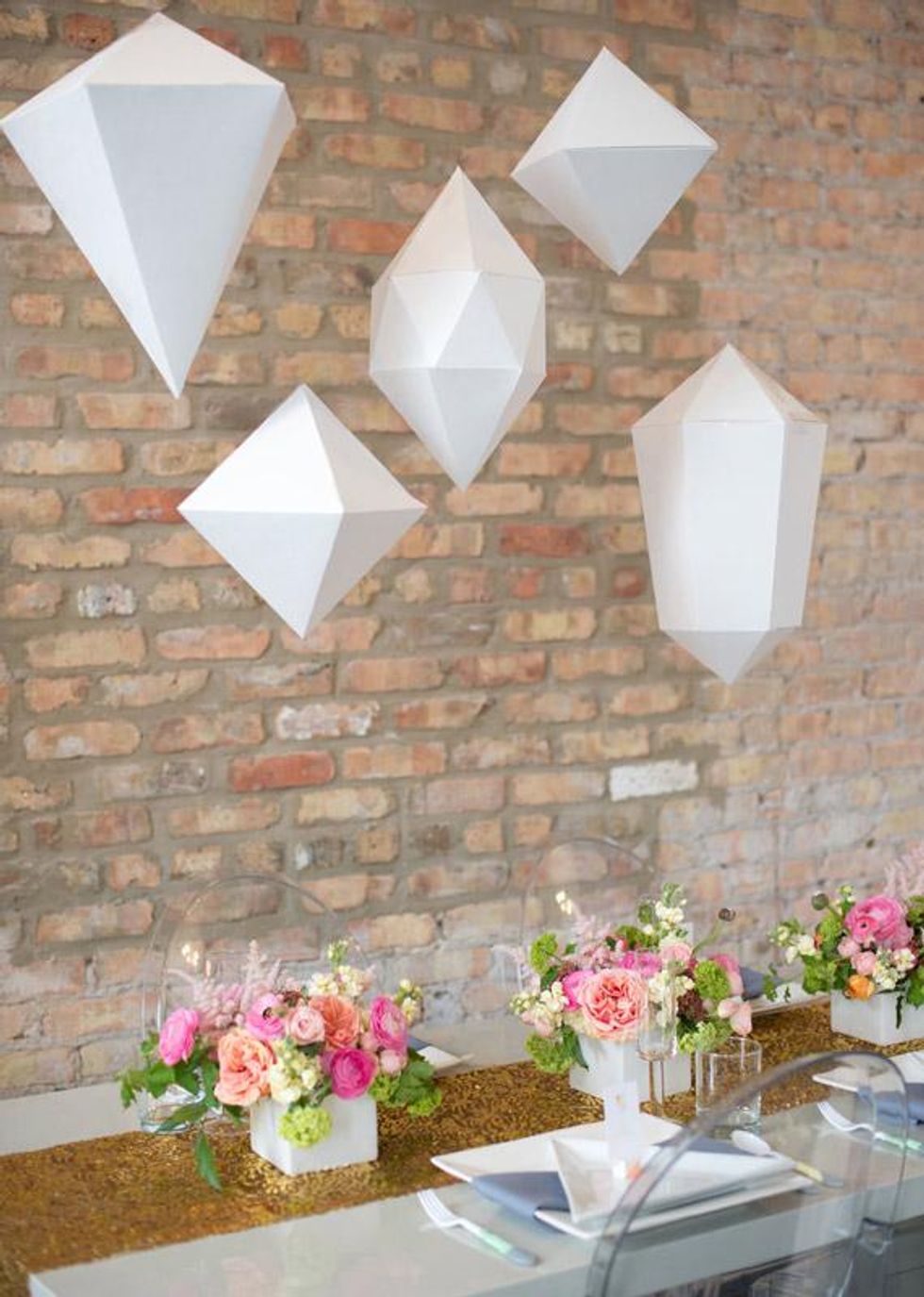 Geometric party decor