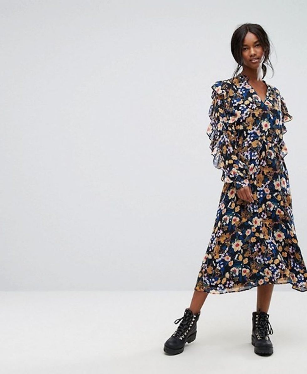 Gestuz Sustainable Floral Midi Dress