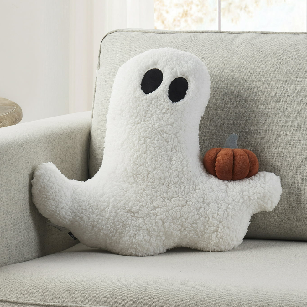 Ghost + Pumpkin Decorative Pillow