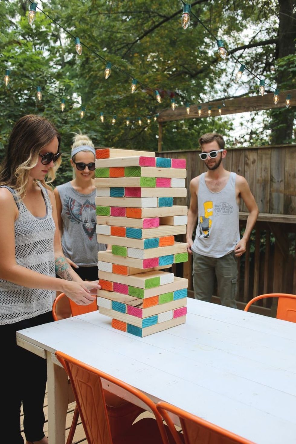 Giant Colorblocked Jenga outdoor games