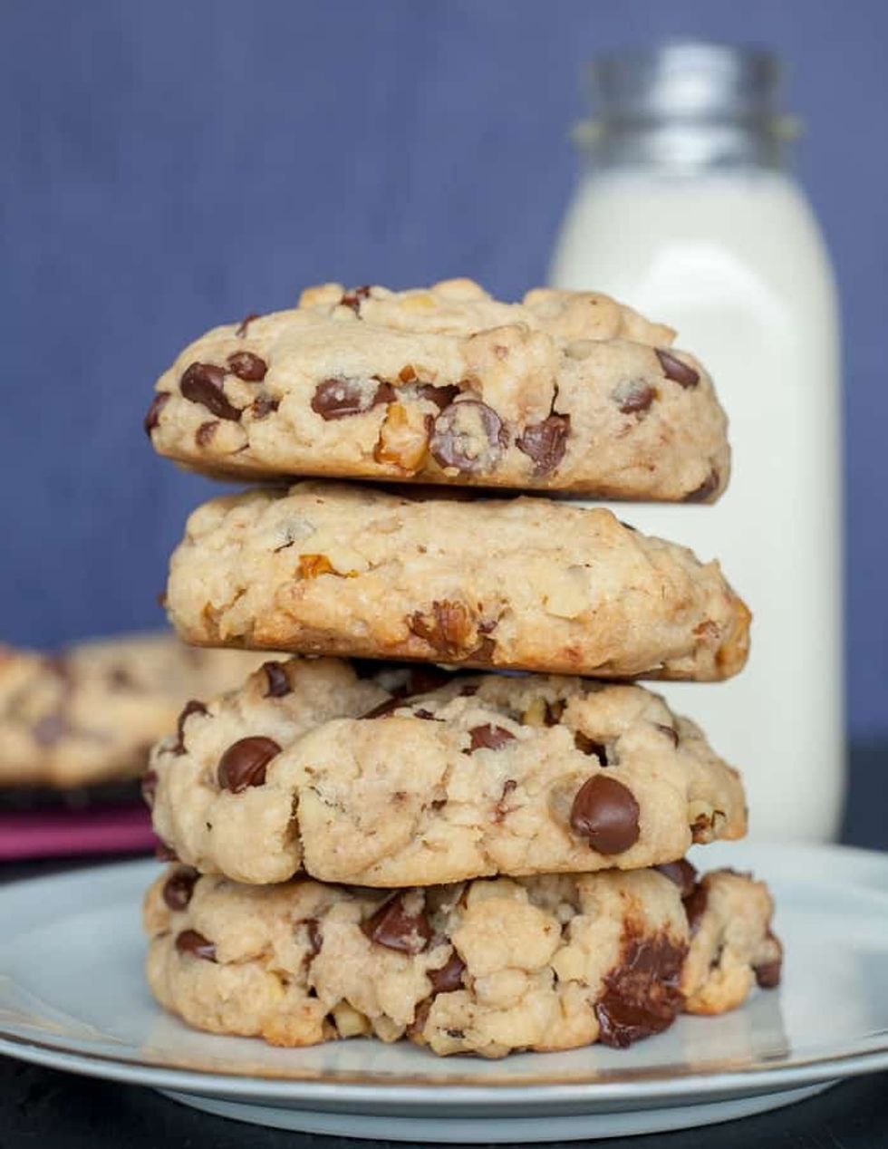 Giant Salted Chocolate Chip & Walnut Cookies