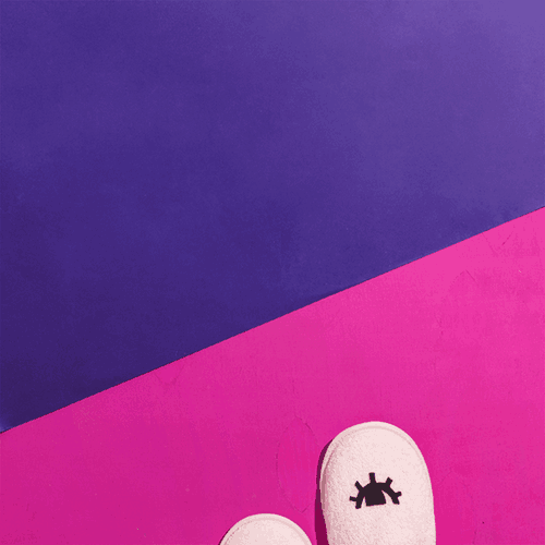 gif of fruit and slippers