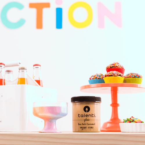 gif of talenti ice cream in rainbow glass