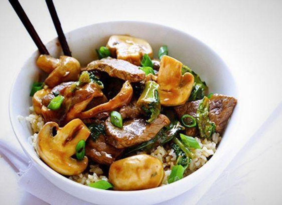 Ginger Beef and Mushroom Stir Fry