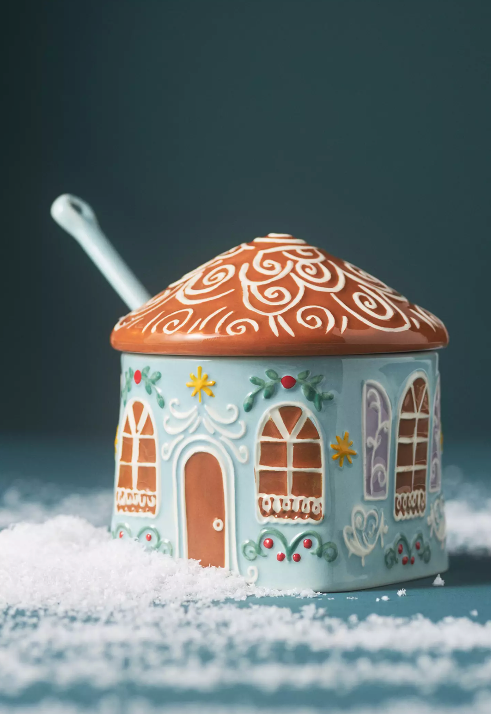 Ginger Ceramic Stoneware Sugar Pot