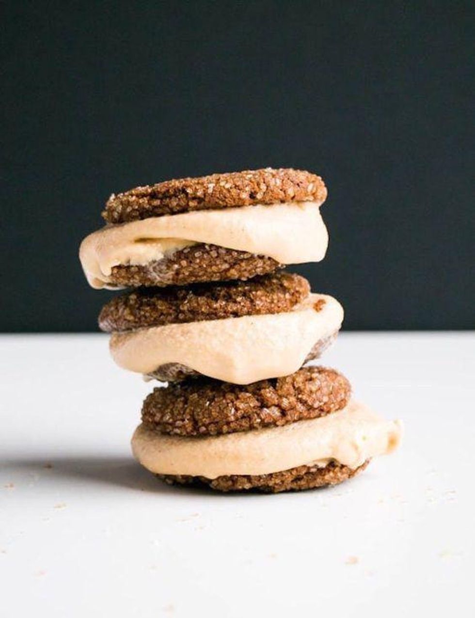 Ginger Molasses Cookies and Brown Sugar Bourbon Ice Cream Sandwiches