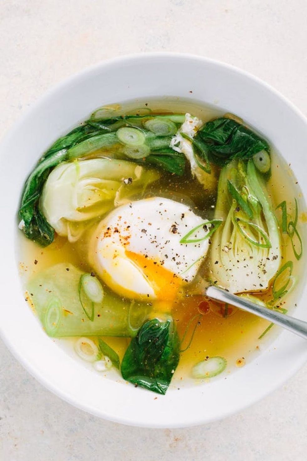 Gingery Poached Egg Soup sick day recipes