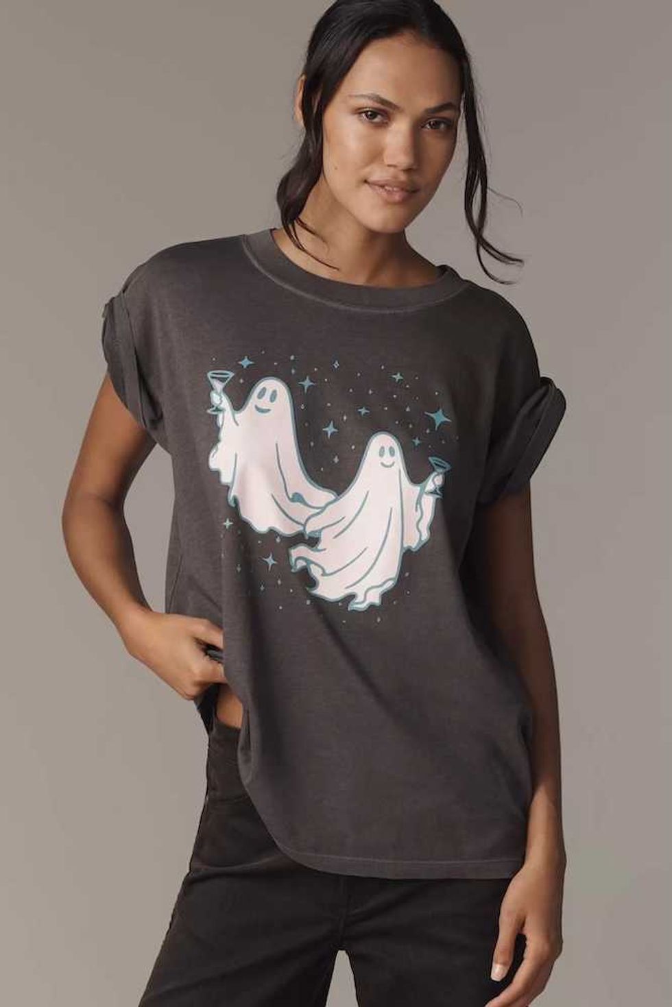 Girl Dangerous Martini Ghosts Graphic Tee
