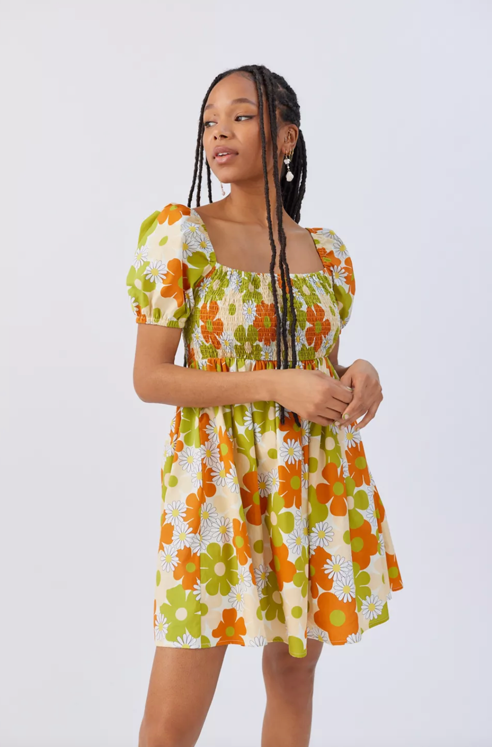 Glamorous Retro Floral Mini Dress
