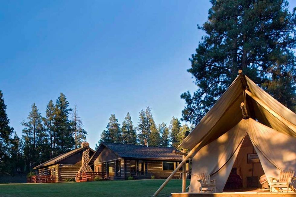 glamping at the Paws Up Resort
