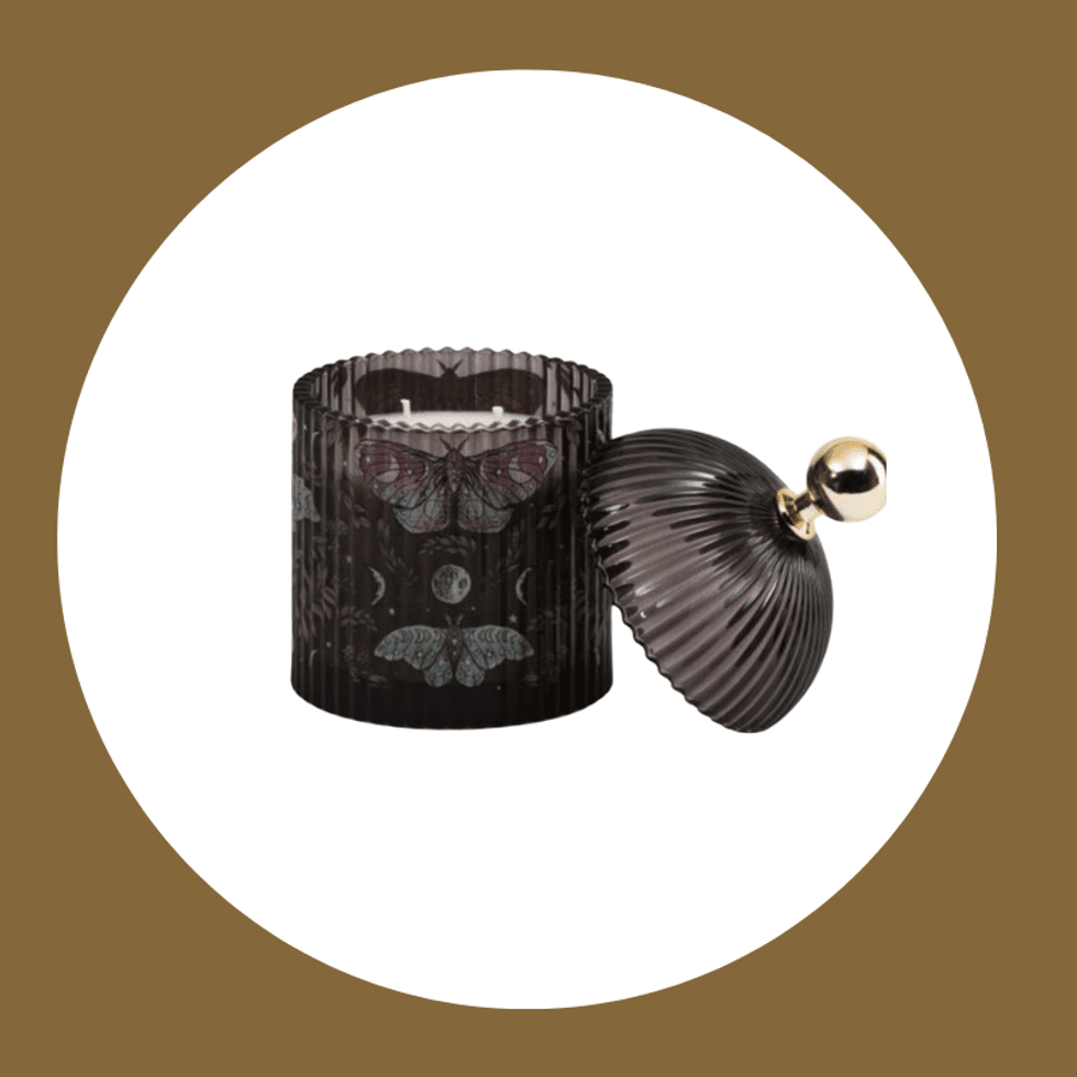 Glass Candle With Dome Lid