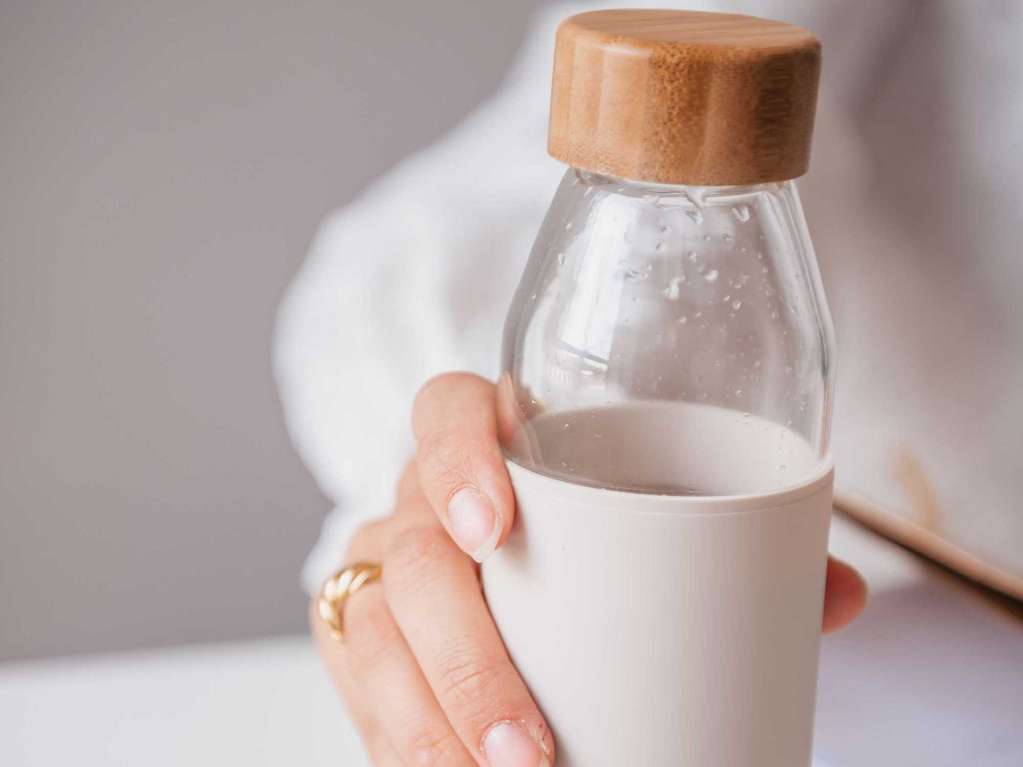 glass water bottle
