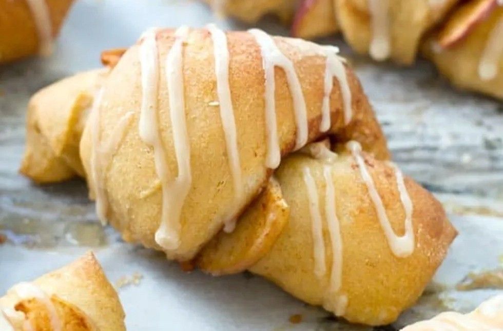 Glazed Apple Pie Crescent Rolls