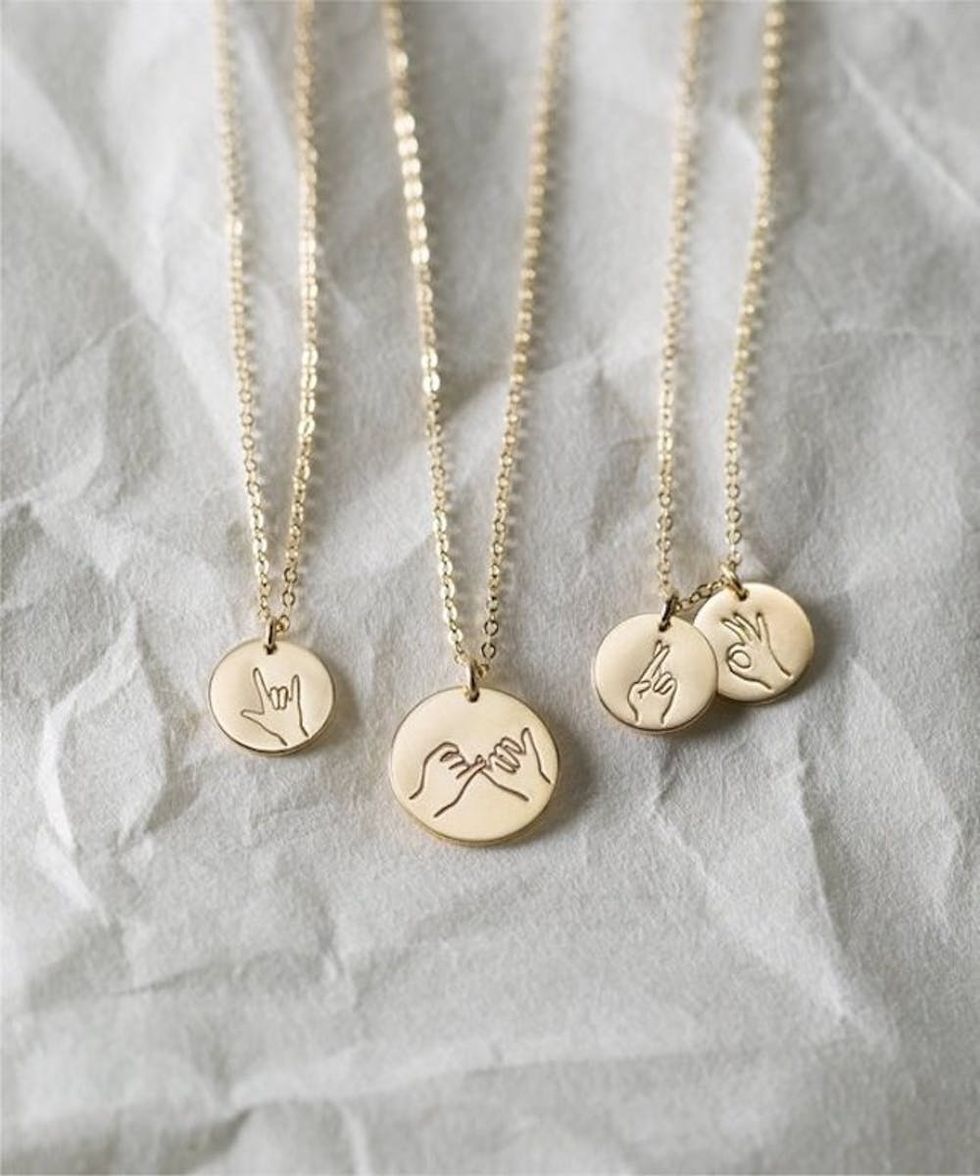 GLDN x LayeredAndLong Hand Gestures Necklace