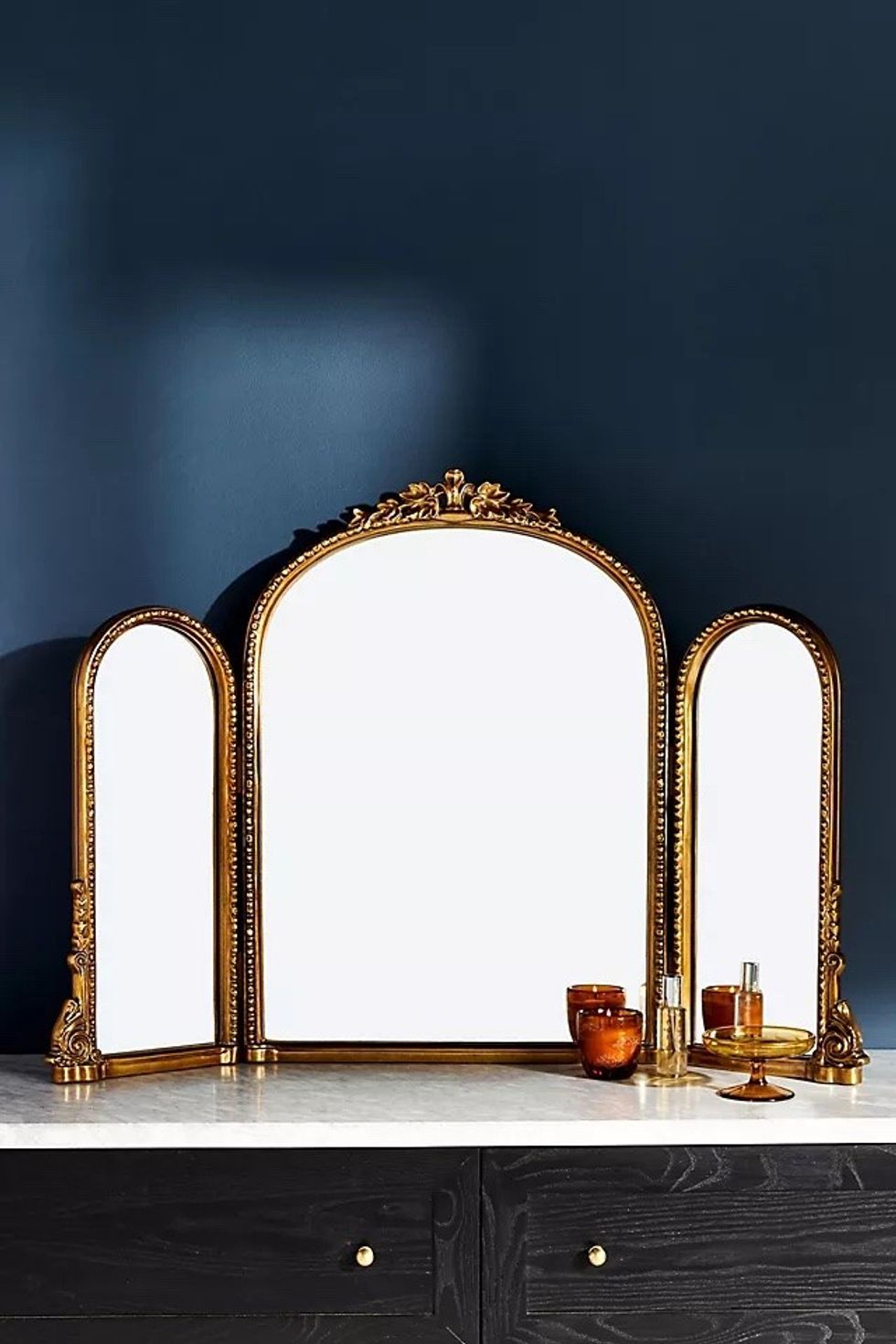 Gleaming Triptych Mirror