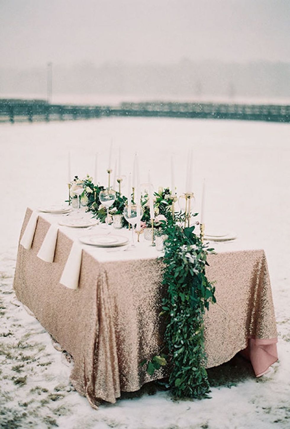 glitter tablecloth