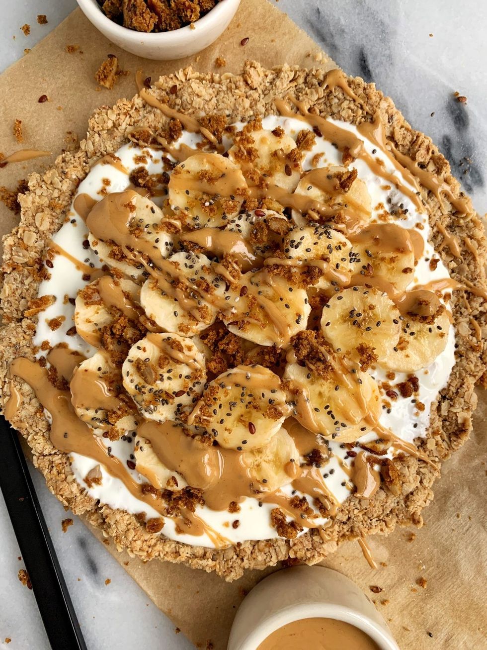 Gluten-Free Breakfast Pizza with Oatmeal Crust