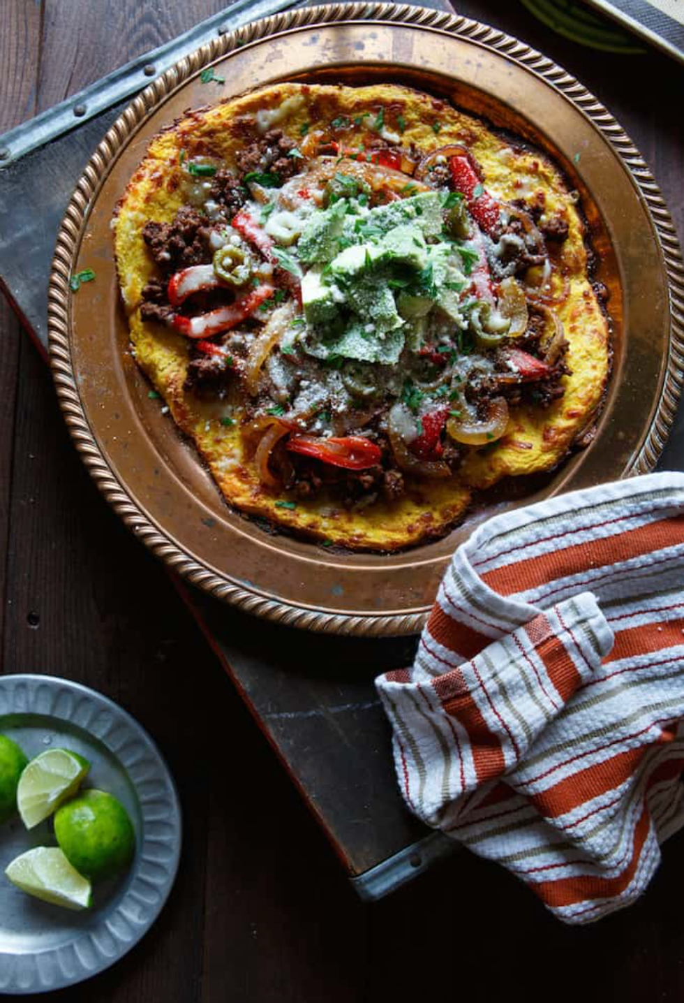 Gluten-Free Fajita Beef Spaghetti Squash Pizza
