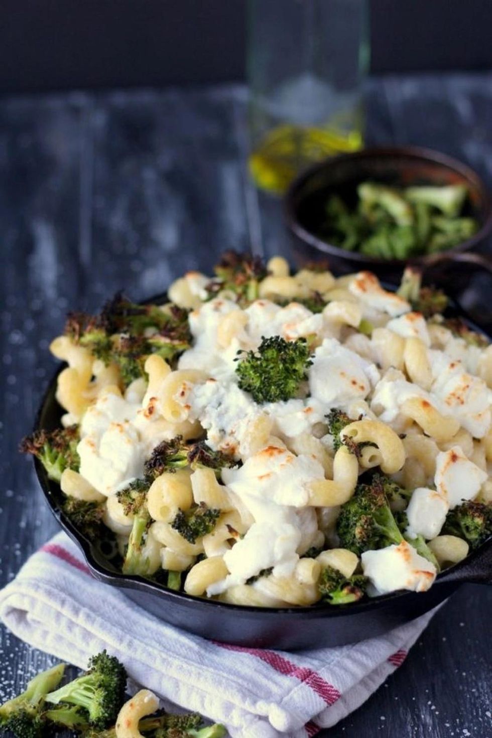 Goat Cheese Mac and Cheese With Broccoli