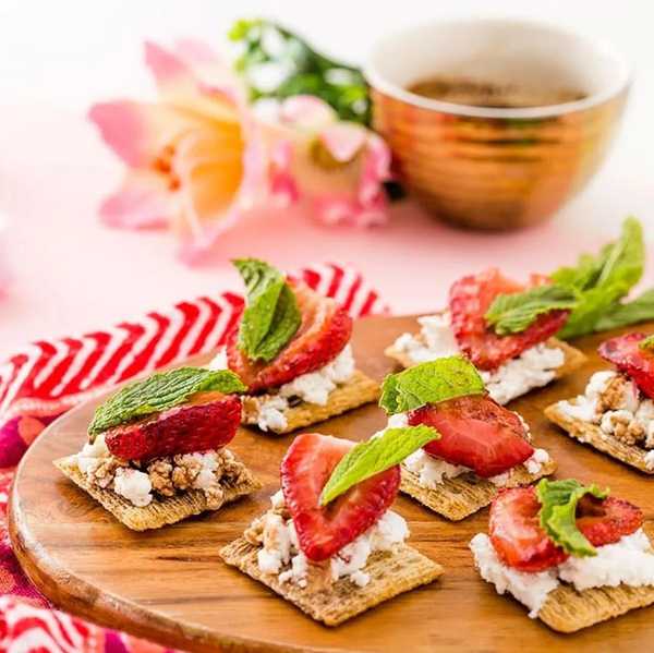 Goat Cheese + Strawberry Bites