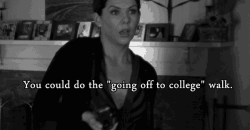 going to college walk