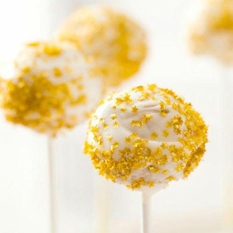 Gold and White Russian Cake Pops