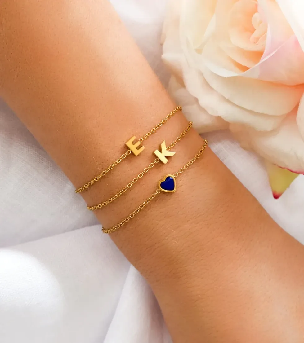 gold birthstone bracelet