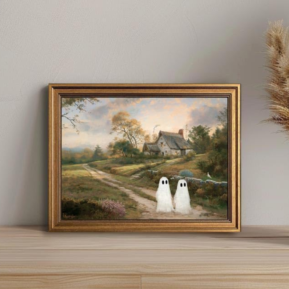 Gold Framed Ghost Wall Art