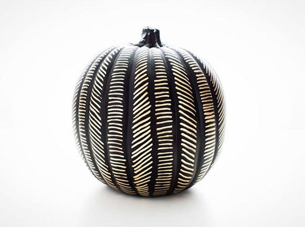Gold Leaf Patterned Pumpkin