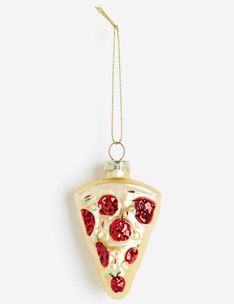 Gold Pizza Ornament