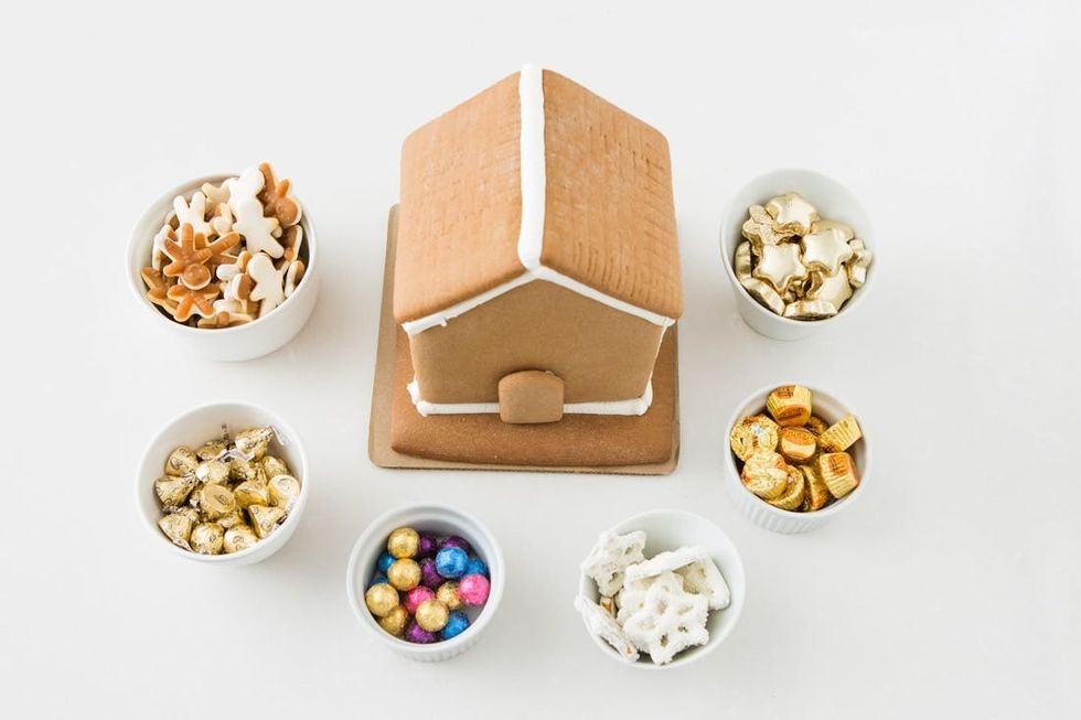 Gold themed candy house