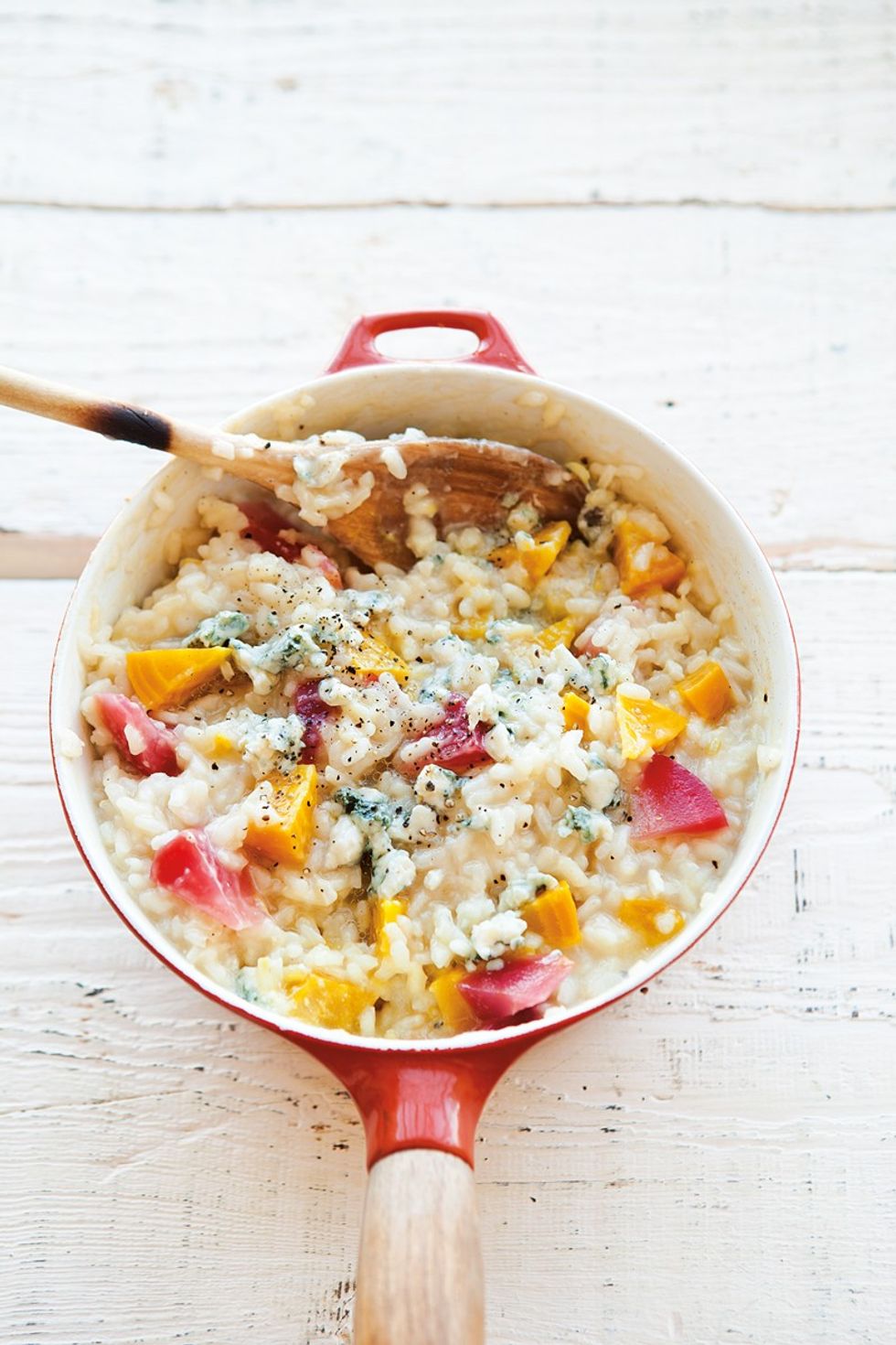 Golden Beet and Blue Cheese Risotto