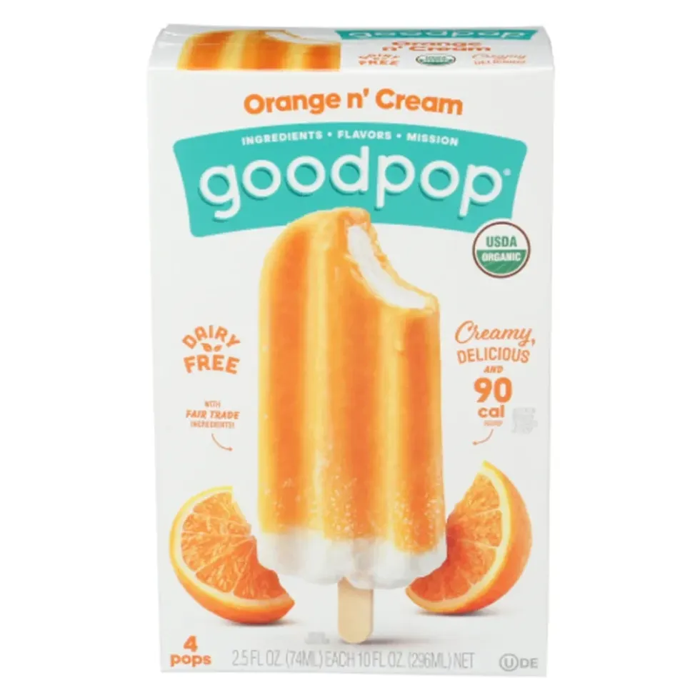 Goodpop Orange n' Cream Organic Dairy-Free Frozen Fruit Bars