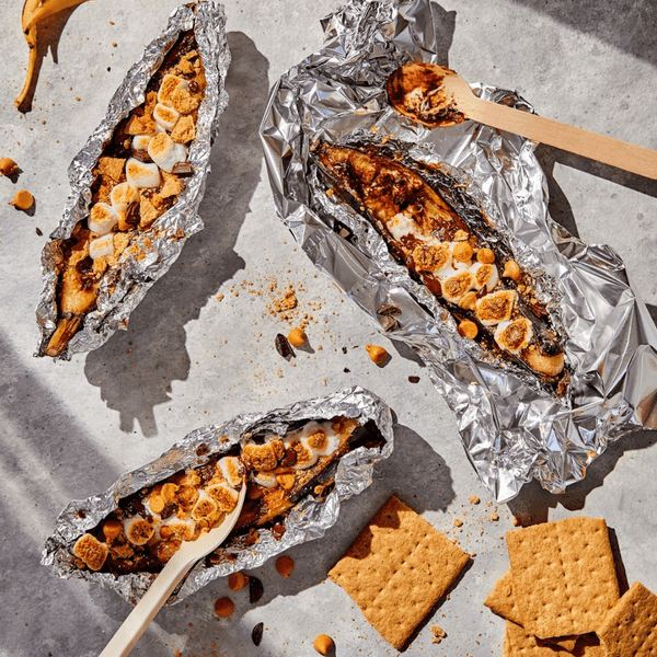 Gooey Banana Boat S'mores