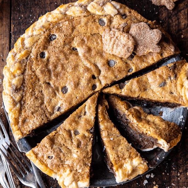 Gooey Chocolate Chip Cookie Pumpkin Pie