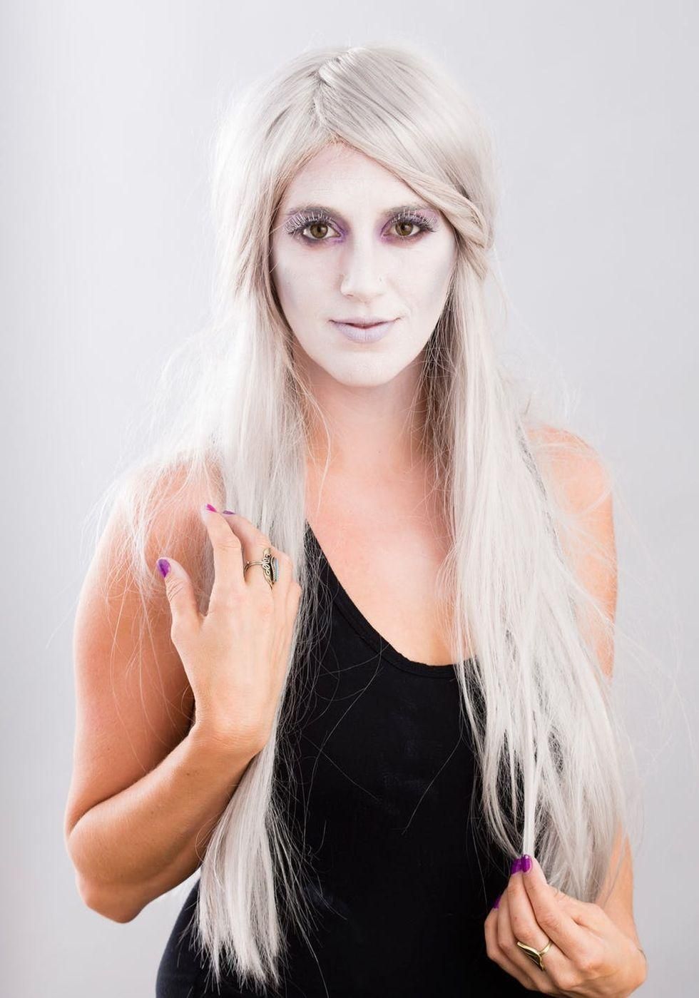 Gorgeous Ghost Halloween makeup look