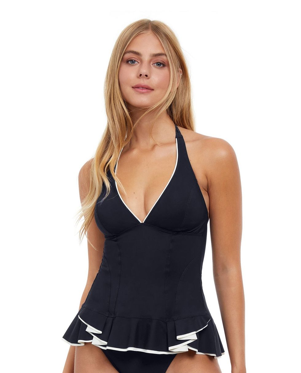 Gottex Belle Curve V-Neck Halter Tankini Top