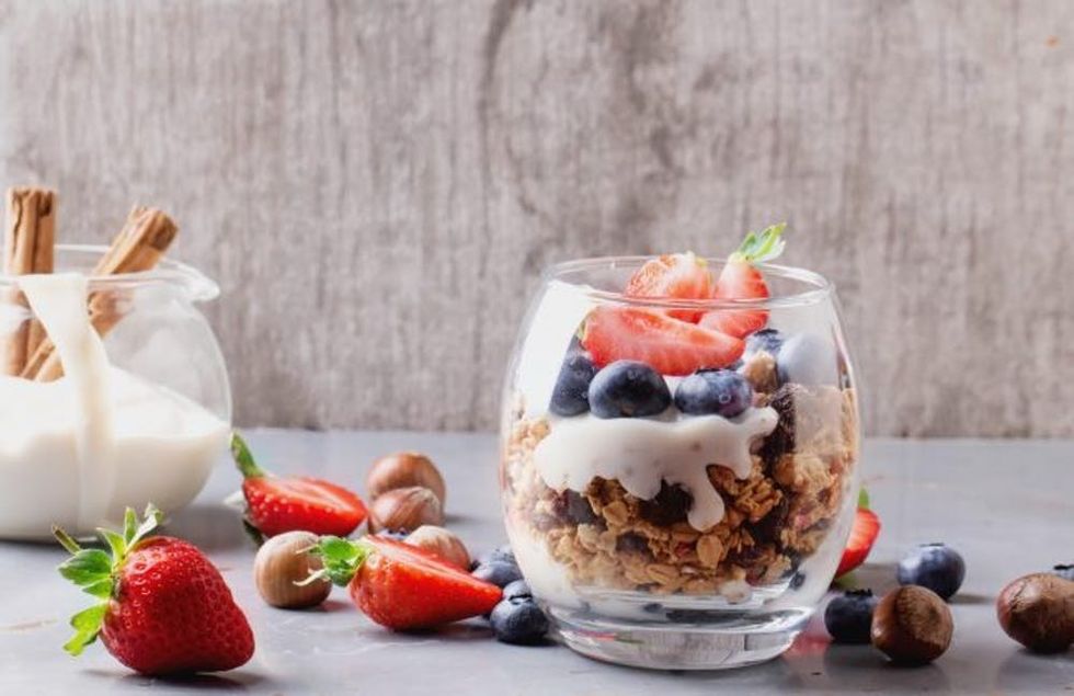 Granola Breakfast with Berries and Yogurt