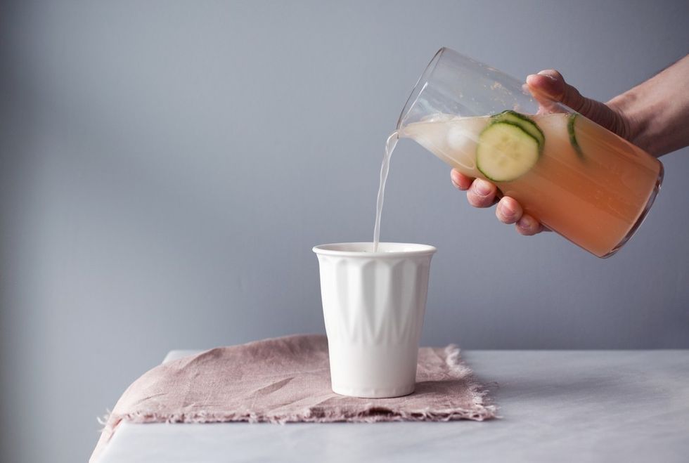 Grapefruit and Cucumber-Infused Cocktail