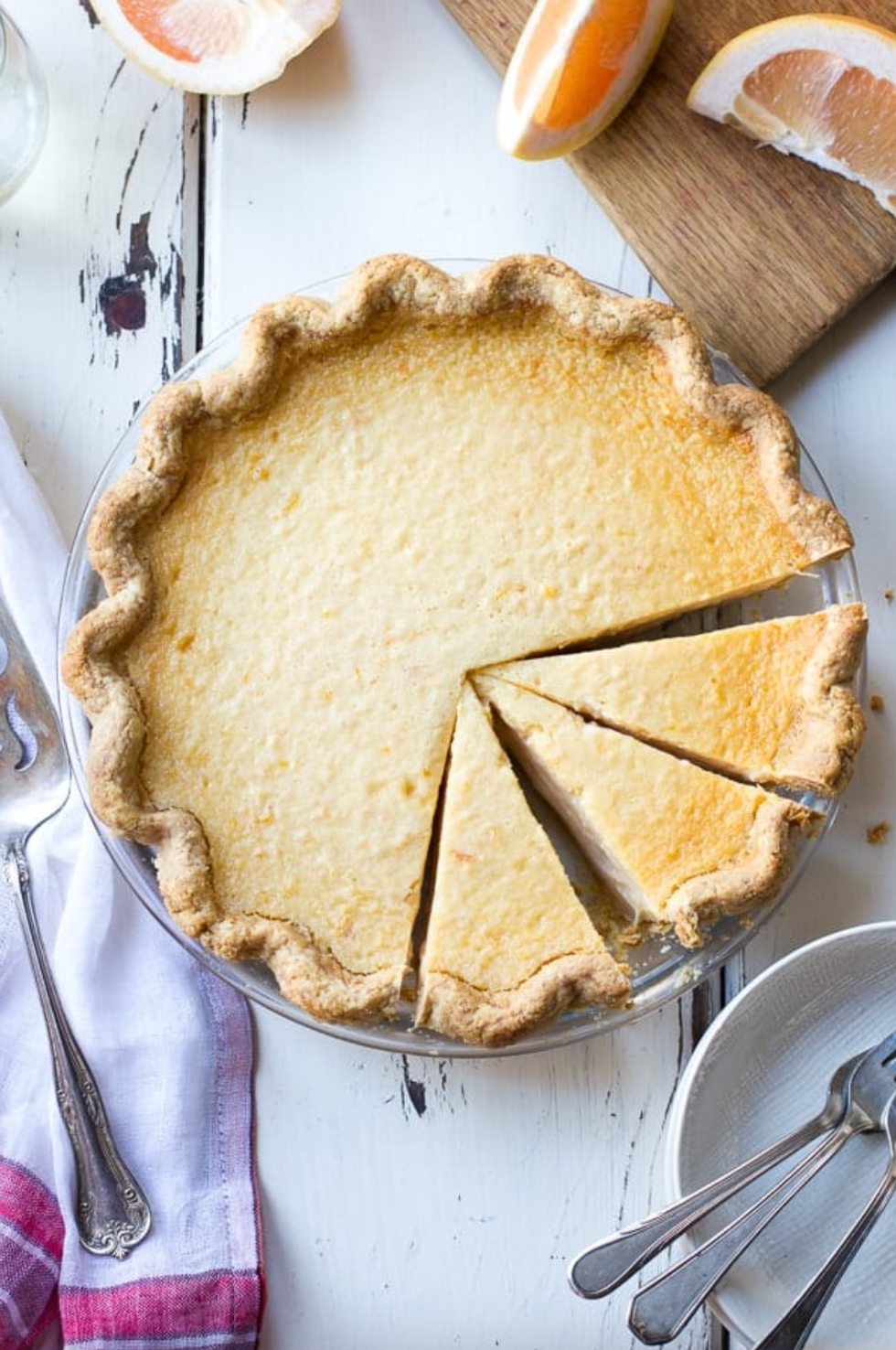 Grapefruit Custard Pie