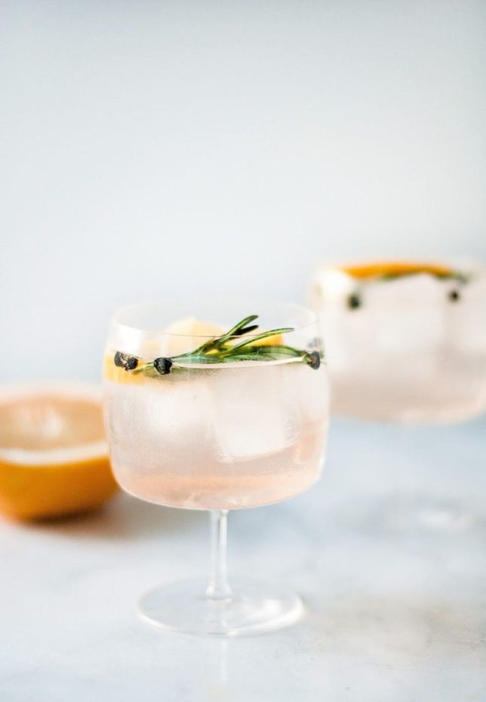 Grapefruit Elderflower Spanish Gin and Tonics Valentine's Day Cocktail