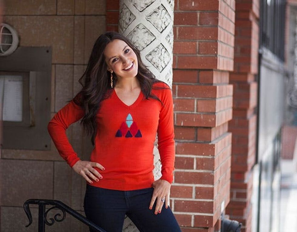 Graphic, Needle-Felted Sweater