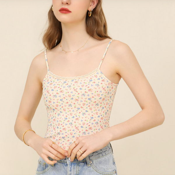 Graphic Tee Floral Camisole