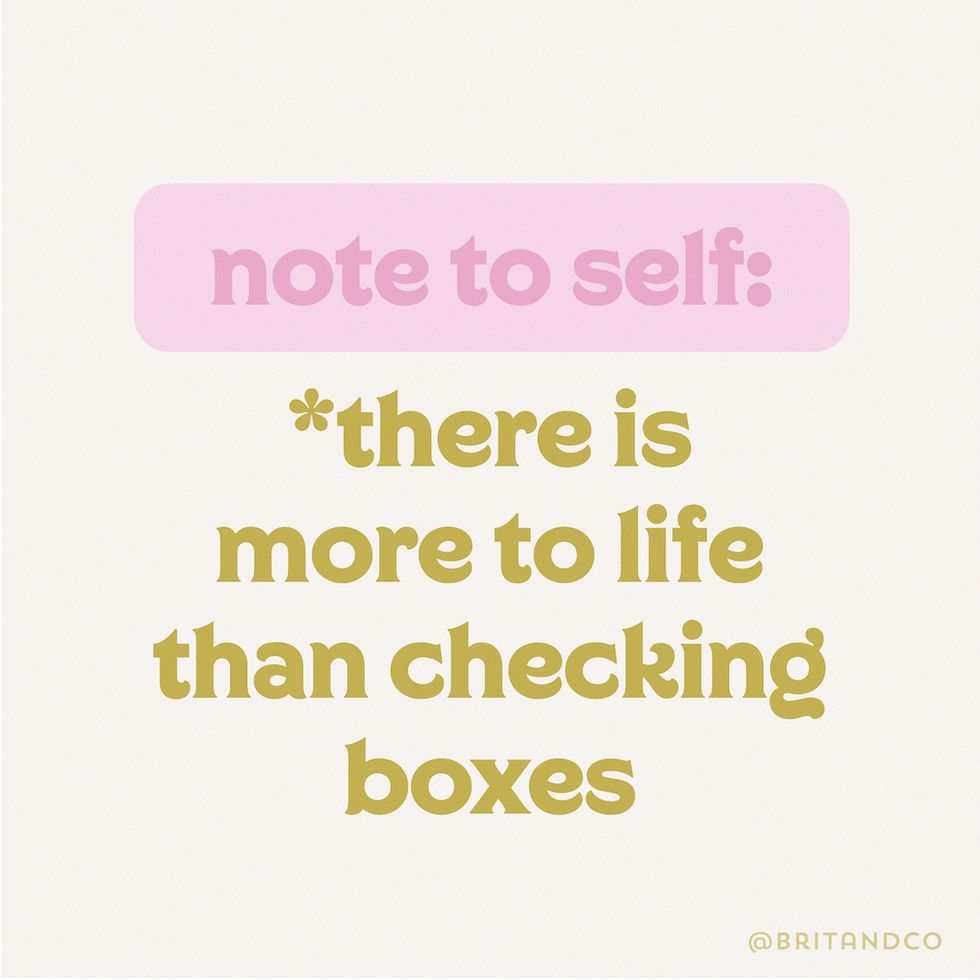 green and pink quote