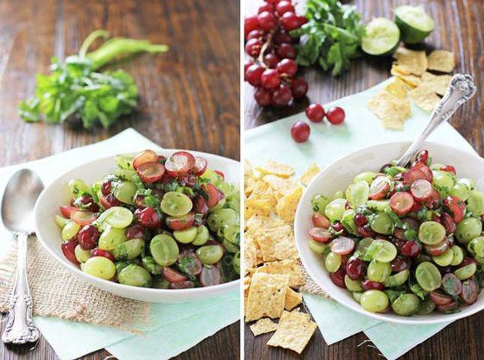 green and purple Grape Salsa