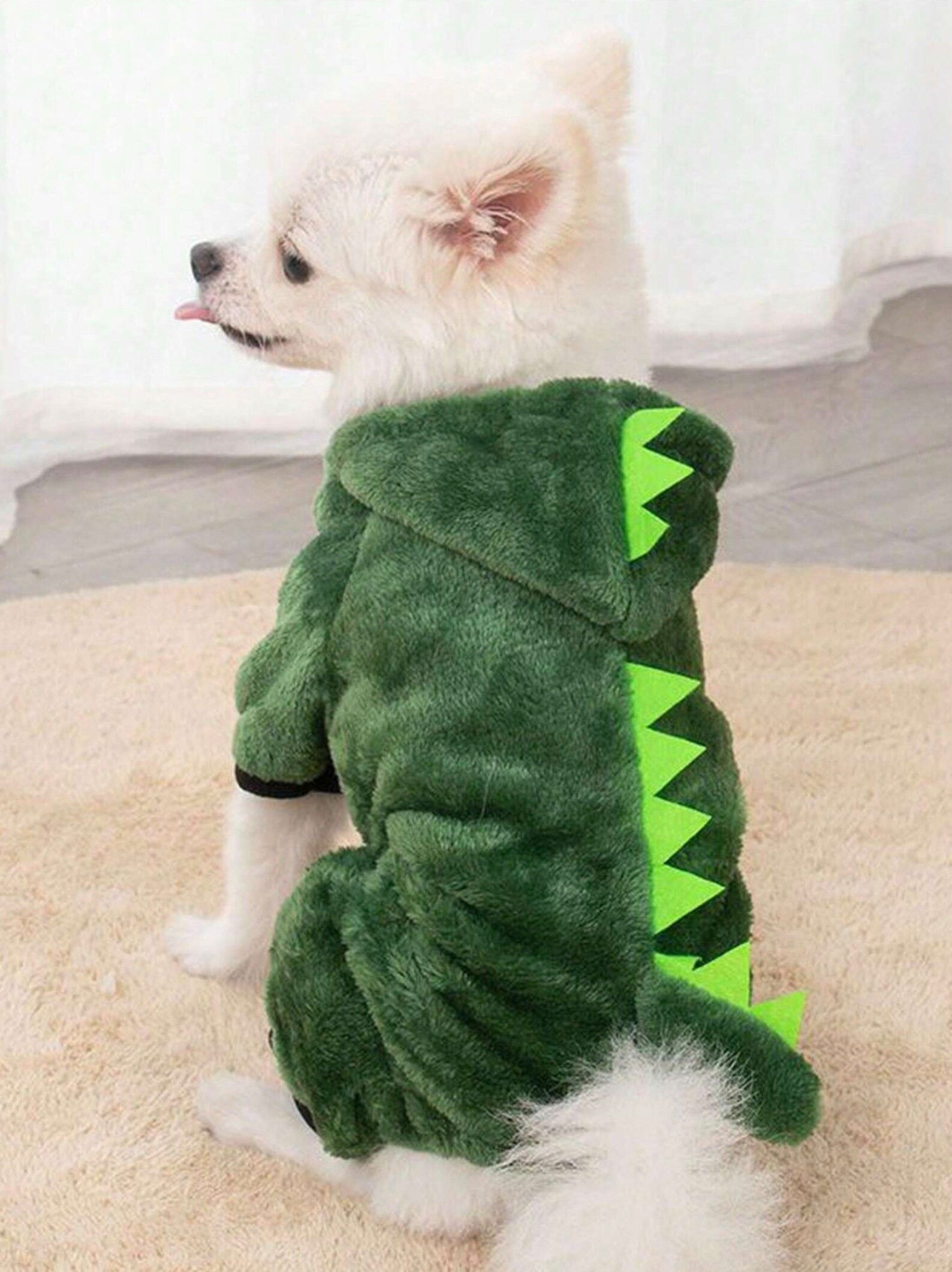 Green Dinosaur pet halloween costume