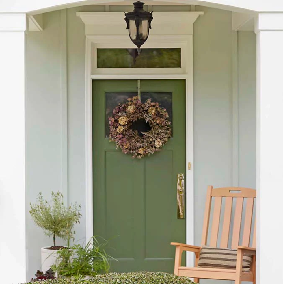 green front door paint