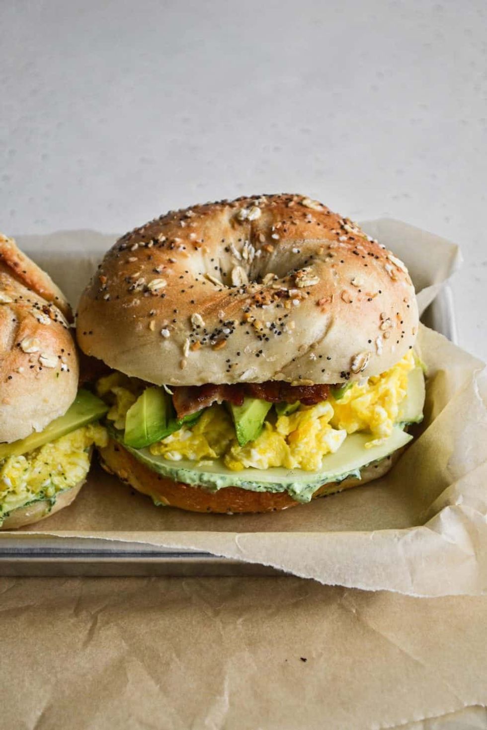 Green Goddess Bacon, Egg, and Cheese Sandwich