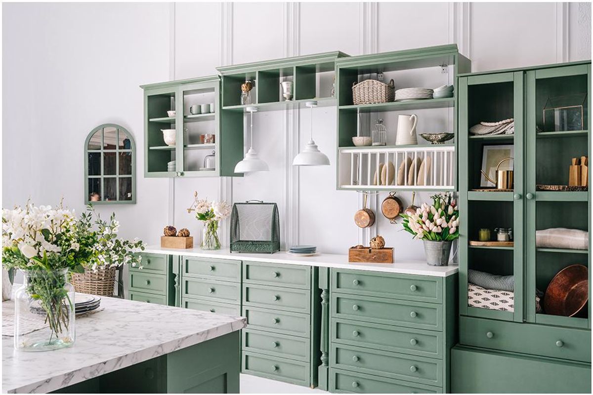 green kitchen