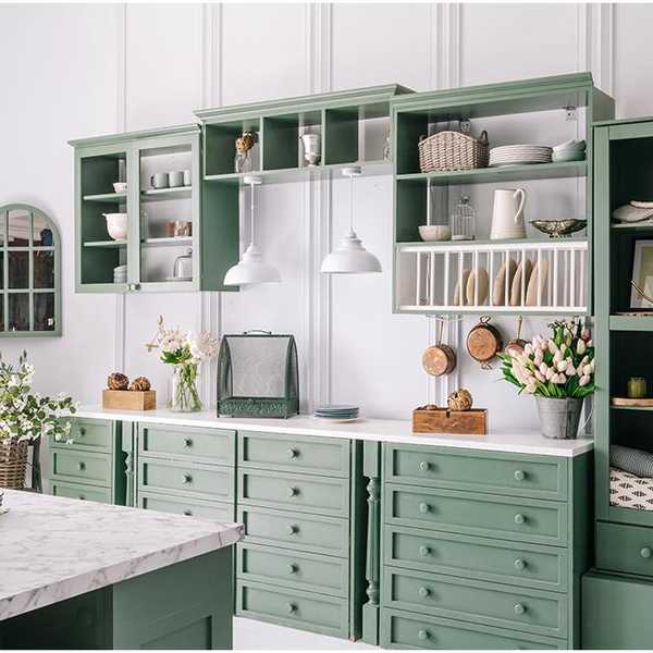 green kitchen
